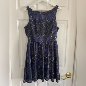 cupcakes & cashmere Navy Floral Mini Dress